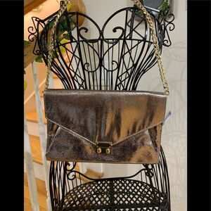 ✨Express gold envelope evening bag NWT